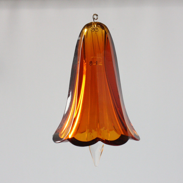 2411 Light Amber Bell w/ Clear Drop