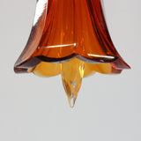 2411 Light Amber Bell w/ Clear Drop