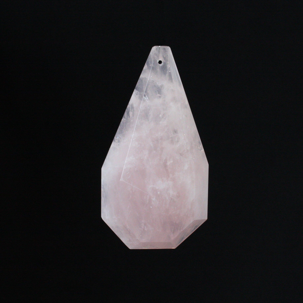 9500-258 Rock Crystal Half Cut Coffin Prism, Rose